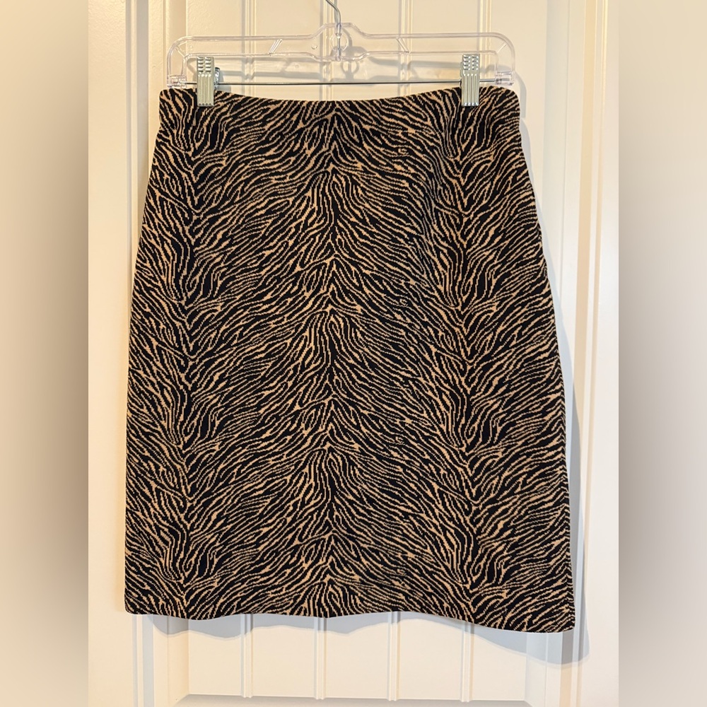 GRACE Animal / Zebra Print Women's Skirt size Medium Brown & Black